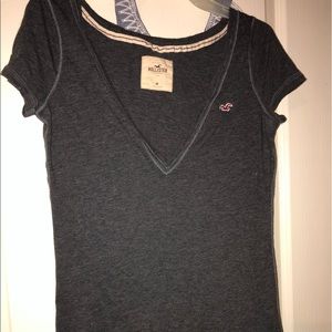 Hollister Blouse (Grey) Size#Med Casual